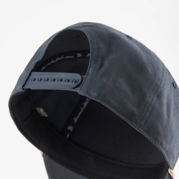 Branded Bills - Bare Curved Canvas 5 Panel Rope Hat - navy hat - Picture 8 of 8